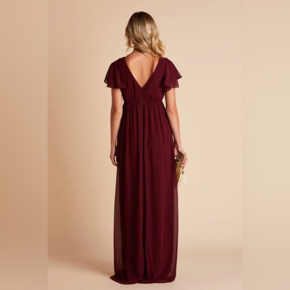 Birdy Grey Hannah Empire Dress Cabernet Bridesmaid Formal Prom Gown Maternity - Picture 5 of 10